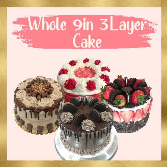 Whole 9 inch 3 Layer Cake