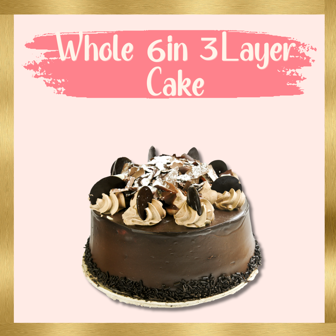 Whole 6 inch 3 Layer Cake